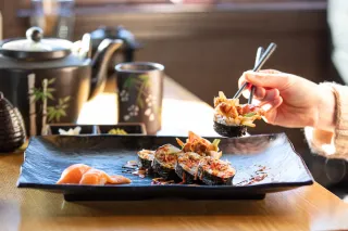 Closer looks of sushi