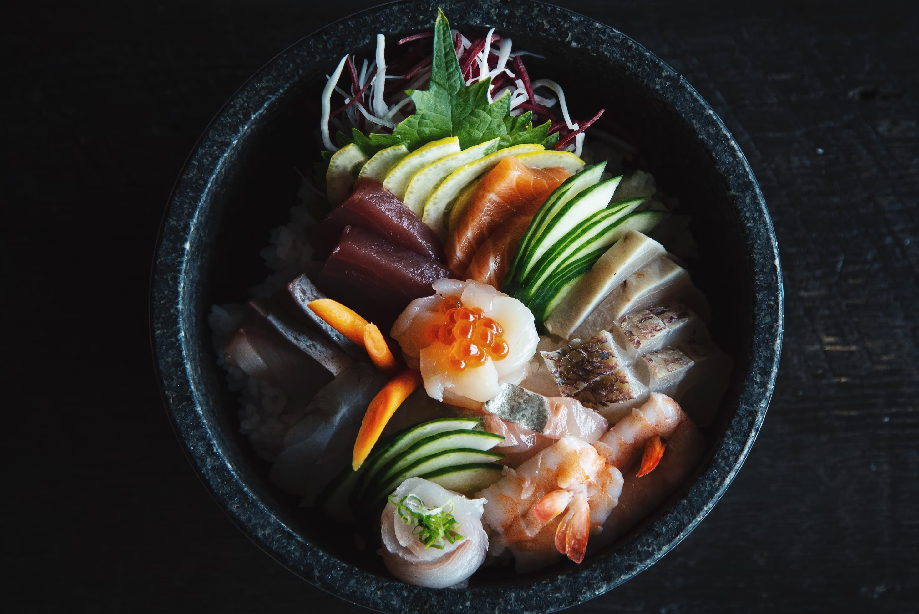 Food with various ingredients